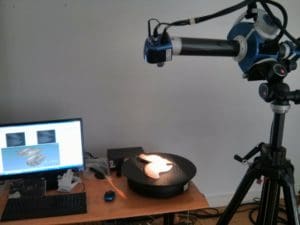 Séance de scan 3D d'un modèle végétal avec le scanner Breuckmann SmartScan