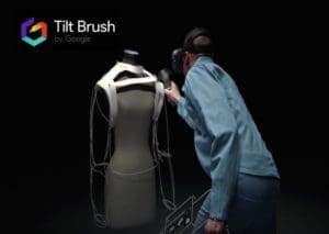le système de tilt brush, permettant de créer vurtuellement des oeuvres en 3D