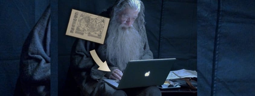 comment réaliser un scan et numériser une carte datant de l'époque de christophe colomb